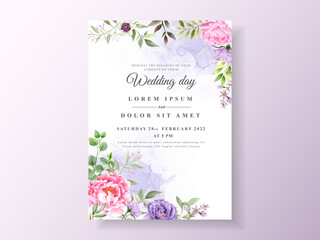 romantic watercolor wedding invitations