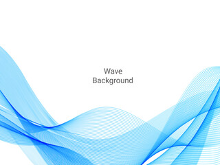 Abstract modern flowing blue wave pattern background