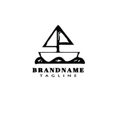 Fototapeta premium boat logo icon design template vector retro