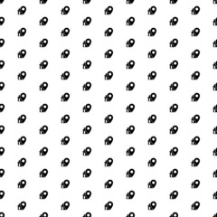 Square seamless background pattern from black real estate location symbols. The pattern is evenly filled. Vector illustration on white background