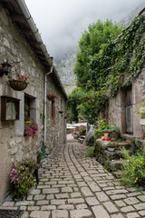 stone street of the town of Bulnes