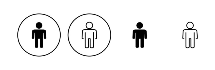 Man icon set. male icon vector. human symbol