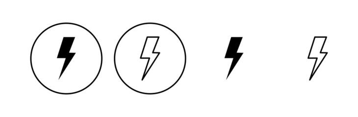 Lightning icon set. electric icon vector. power icon. energy sign