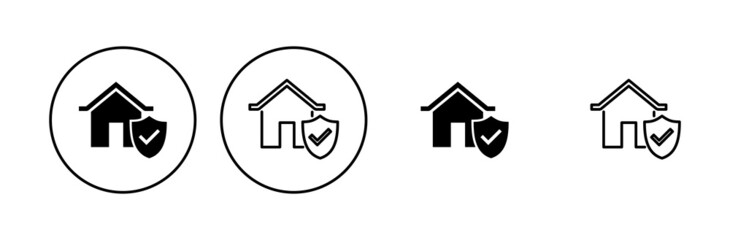 House insurance icon set. house protection icon.