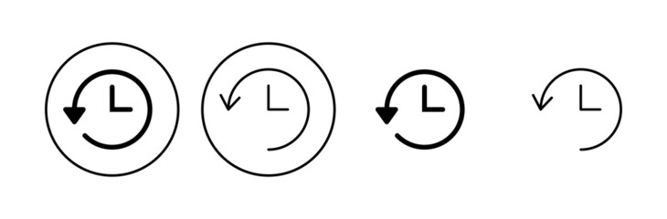 History icon set. recent event history