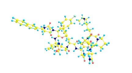 Abarelixis molecular structure isolated on white
