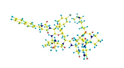 Abarelixis molecular structure isolated on white