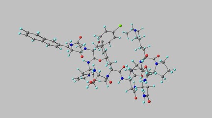 Abarelixis molecular structure isolated on grey