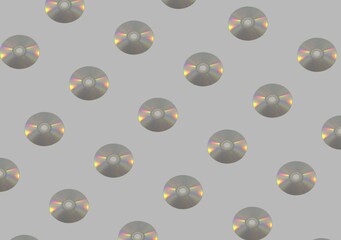 Background for the design and banner. A CD on a gray background. Pattern