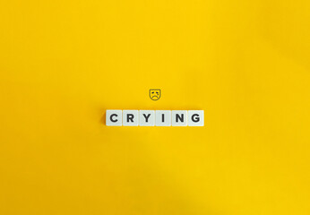 Crying or weeping banner. Minimal aesthetics.