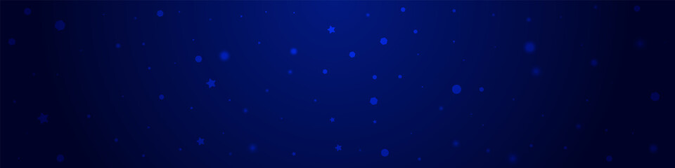 Obraz na płótnie Canvas White Snowflake Vector Pnoramic Blue Background.