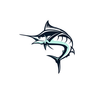 recommend clip art: marlin fish isolated vector good for illustration or logo design