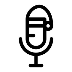 Microphone Line Icon Vector