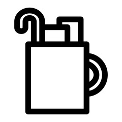 Mugs Line Icon Vector
