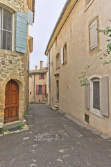Fototapeta premium Lourmarin in Provence, Old city street view, France, Europe