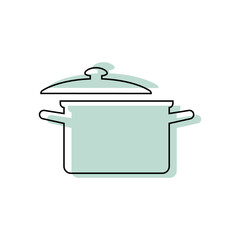 Pot vector icon on white background