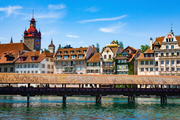 Fototapeta na wymiar Old Town architecture of Lucerne, Switzerland