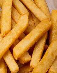 Portion of French Fries Served on Plate
