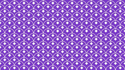 Abstract Pattern Background, White Symmetrical Circle Shapes, Purple Background, 3D Illustration