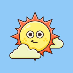 Cute Sunshine surrounding with cloud.