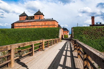 Wooden bridge over the moat