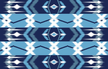 Oriental traditional ikat ethnic textile pattern Design for book cover,background,carpet,wallpaper,clothing,wrapping,Batik,fabric,Vector illustration embroidery style.