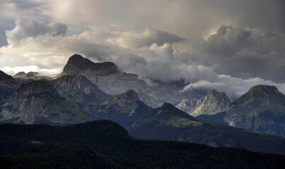 Naklejka na ściany i meble Mount Triglav, Slovenian National Park, clibing, 