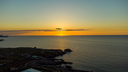 atardecer dron