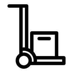 Trolley Line Icon Vector