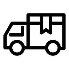 Truck Line Icon Vector