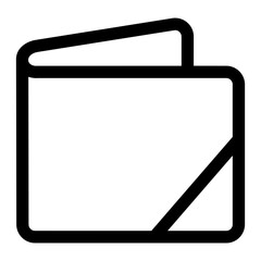 Wallet Line Icon Vector