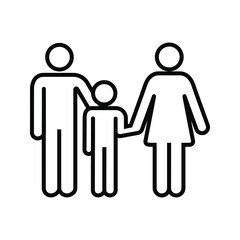 Family icon vector set. Relationship illustration sign collection. people symbol or logo.