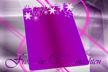 Fröhliche Weihnachten Hintergrund Abstrakt Wunschliste lila pink lavendel weiß silber schwarz hell dunkel mit Linien und Wellen Merry x-mas