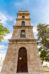 The historical clock tower in Tophane Park