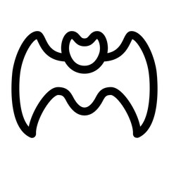 Bat Line Icon Vector