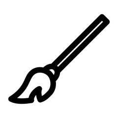 Broom Line Icon Vector