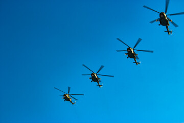 Fototapeta na wymiar Helicopters