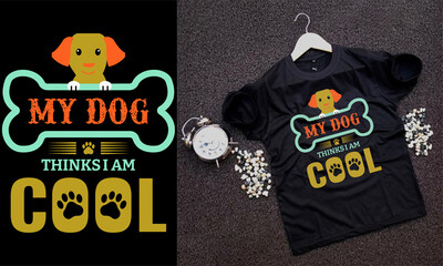 Obraz premium funny dog simple attractive t-shirts