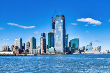 Fototapeta na wymiar New York City Skyline from the Hudson River, USA