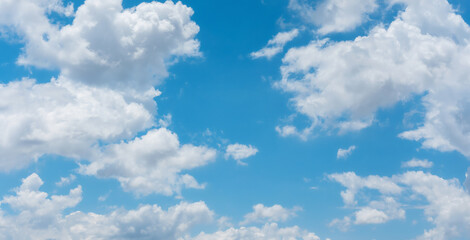 Obraz na płótnie Canvas blue sky background with tiny clouds.