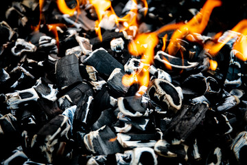 burning charcoal for shish kebabs wood coals ash burning coals in the grill shish kebabs recreation nature fire fire background texture embers