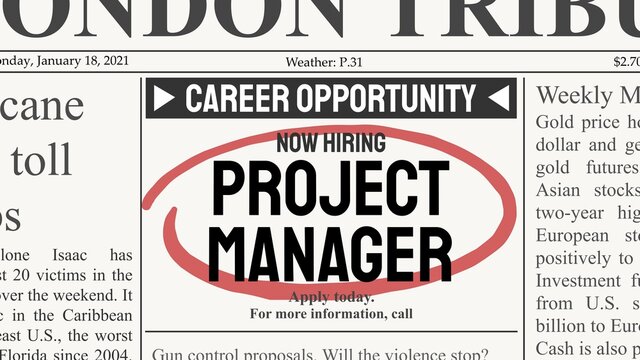 Project manager job offer