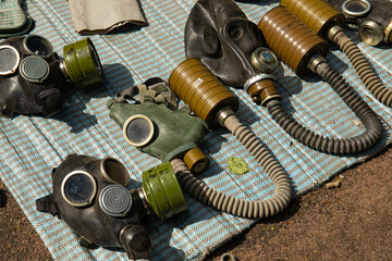 Still life photo of old and rusty vintage items at a junk shop in Old Quarter Hanoi, Vietnam