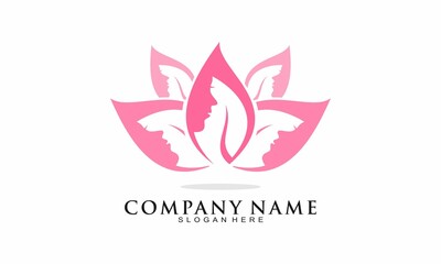 Flower beauty vector logo