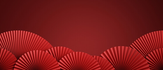 Chinese style abstract red background for product presentation,posters, brochure,banners,greetings card,invitation.3d rendering illustration