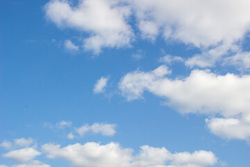 Naklejka na ściany i meble blue sky with white clouds natural texture