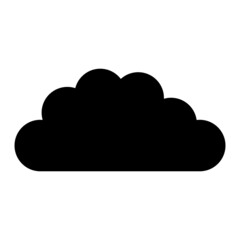 Vector Cloud Glyph Icon Design