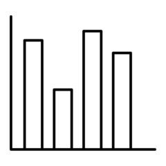 Vector Bar Chart Outline Icon Design
