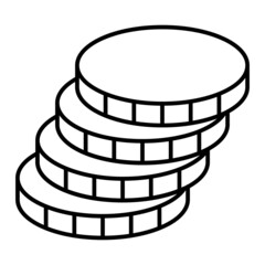 Vector Money Stack Outline Icon Design