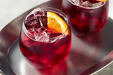 Boozy Refreshing Cold Red Wine Spritzer
